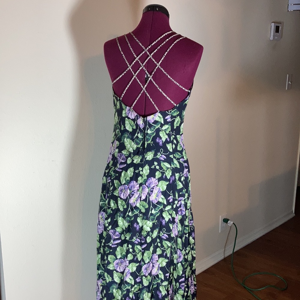 Carol Anderson Calif Gorgeous Vintage Maxi Dress with Woven Straps